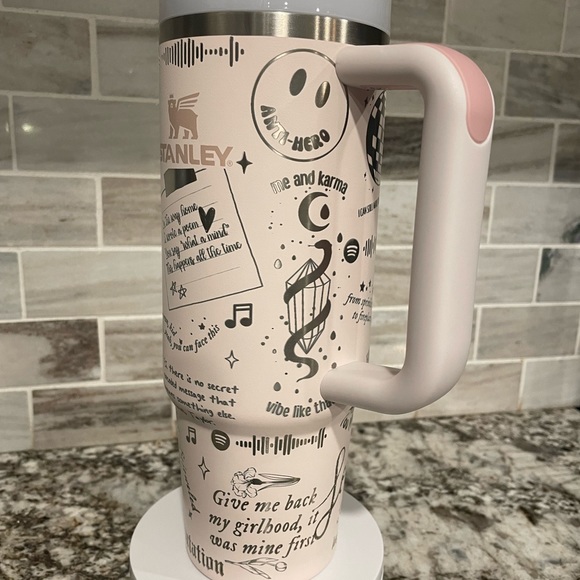 Taylor Swift Stanley Tumbler cup Rose Quartz 40 oz NEW laser engraved pick color - Picture 5 of 15